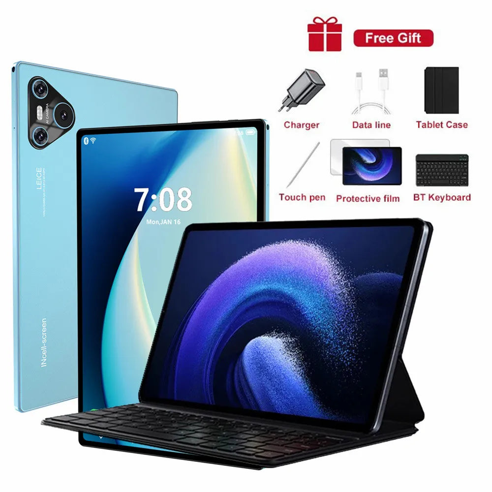 New Original 16 Pro Tablet 10 inch Android 12 5G Dual SIM Snapdragon 870 PC GPS 10000mAh HD Screen Tablets For Children Kids Tab