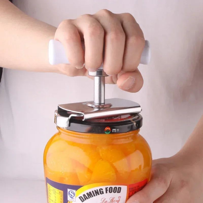 Adjustable Multi-function Bottle Jar Opener Stainless Steel Lids Off Cap Opener Labor-saving Screw Can Opener for Kitchen Gadget