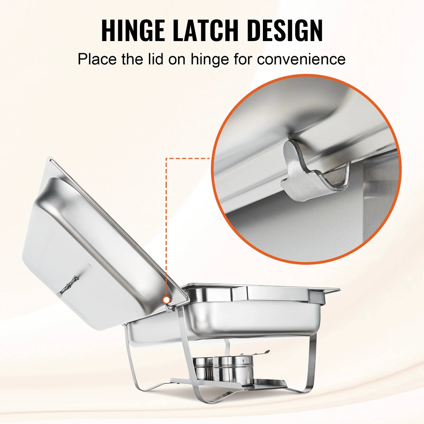 8QT Rectangle Chafing Dish 2/4/6 Packs w/ Full Size Pans Buffet Catering Warmer Server Folding Stand Fuel Holder Tray