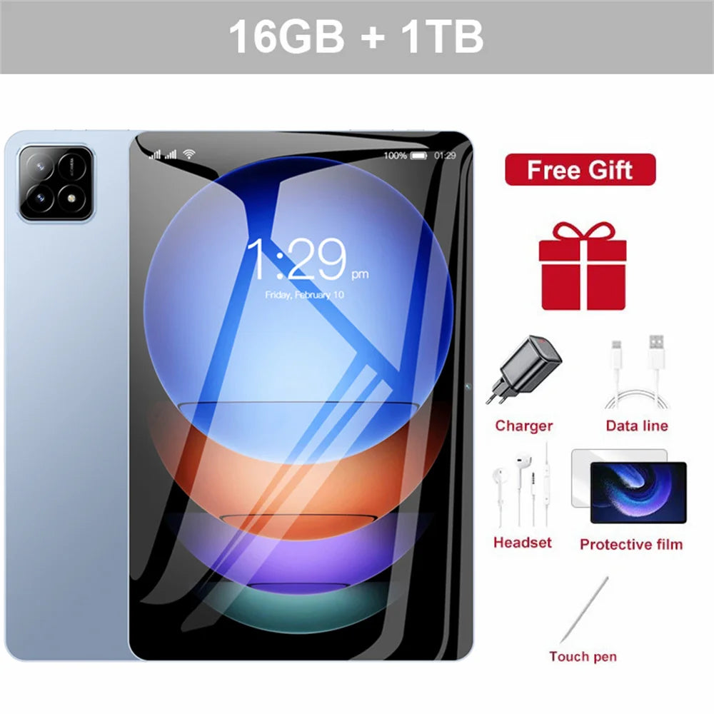 Original Pad 7s pro Tablet PC 22GB+2TB Global Version Android Global Version 10 Inch Tablets Tab 20000mah 5G Dual SIM For Kids