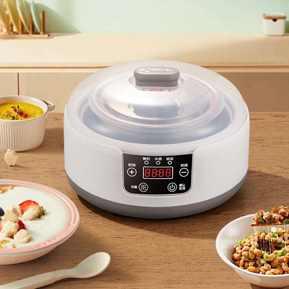 1.2L Automatic Yogurt Maker Timing Function Electric Yogurt Machine Low Noise Wine Ferment Machine for Baking Lovers Friend Gift