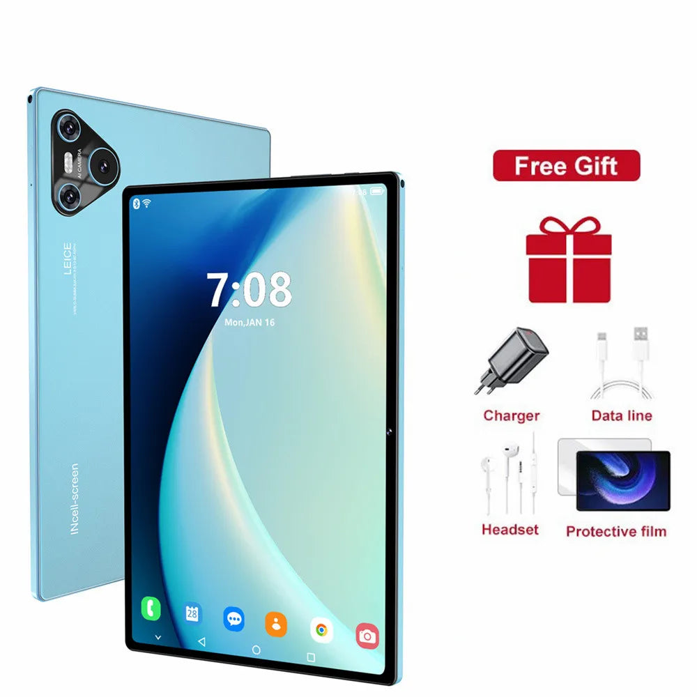 New Original 16 Pro Tablet 10 inch Android 12 5G Dual SIM Snapdragon 870 PC GPS 10000mAh HD Screen Tablets For Children Kids Tab