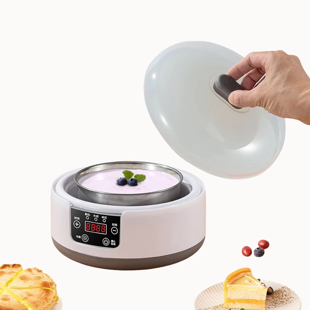 1.2L Automatic Yogurt Maker Timing Function Electric Yogurt Machine Low Noise Wine Ferment Machine for Baking Lovers Friend Gift