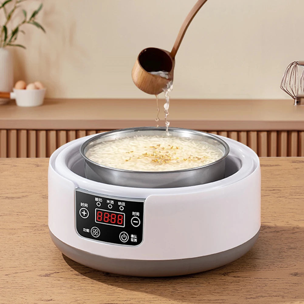 1.2L Automatic Yogurt Maker Timing Function Electric Yogurt Machine Low Noise Wine Ferment Machine for Baking Lovers Friend Gift