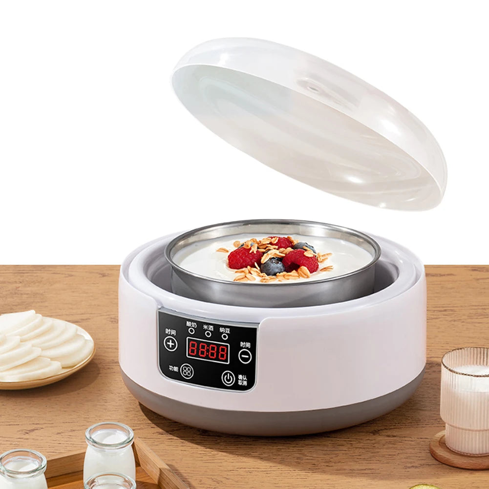 1.2L Automatic Yogurt Maker Timing Function Electric Yogurt Machine Low Noise Wine Ferment Machine for Baking Lovers Friend Gift