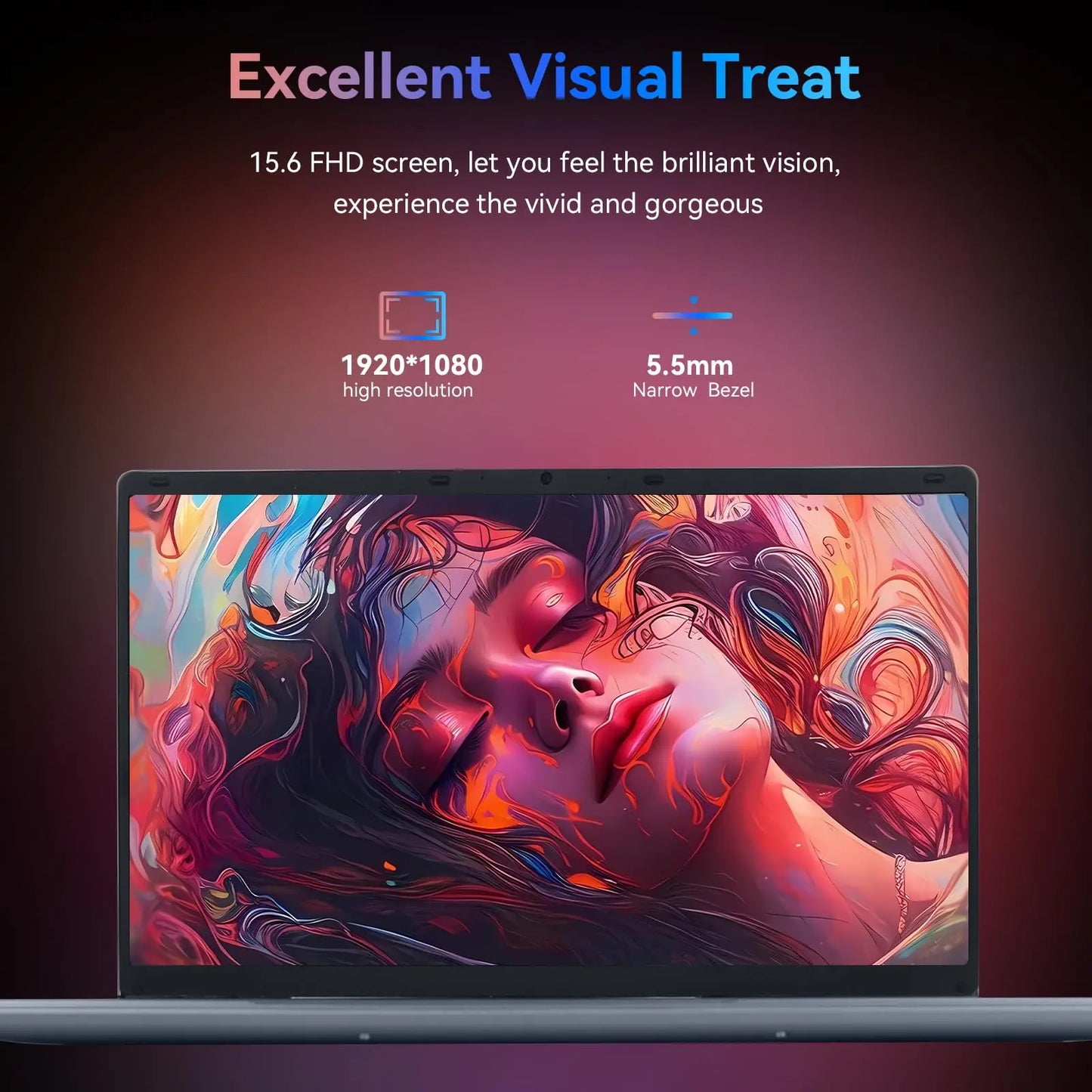 LT1504 15.6" Laptop Intel N5095 Processor 12GB RAM 512GB SSD IPS Display 1920x1080 Windows 11 38000mWh Battery Computer Notebook
