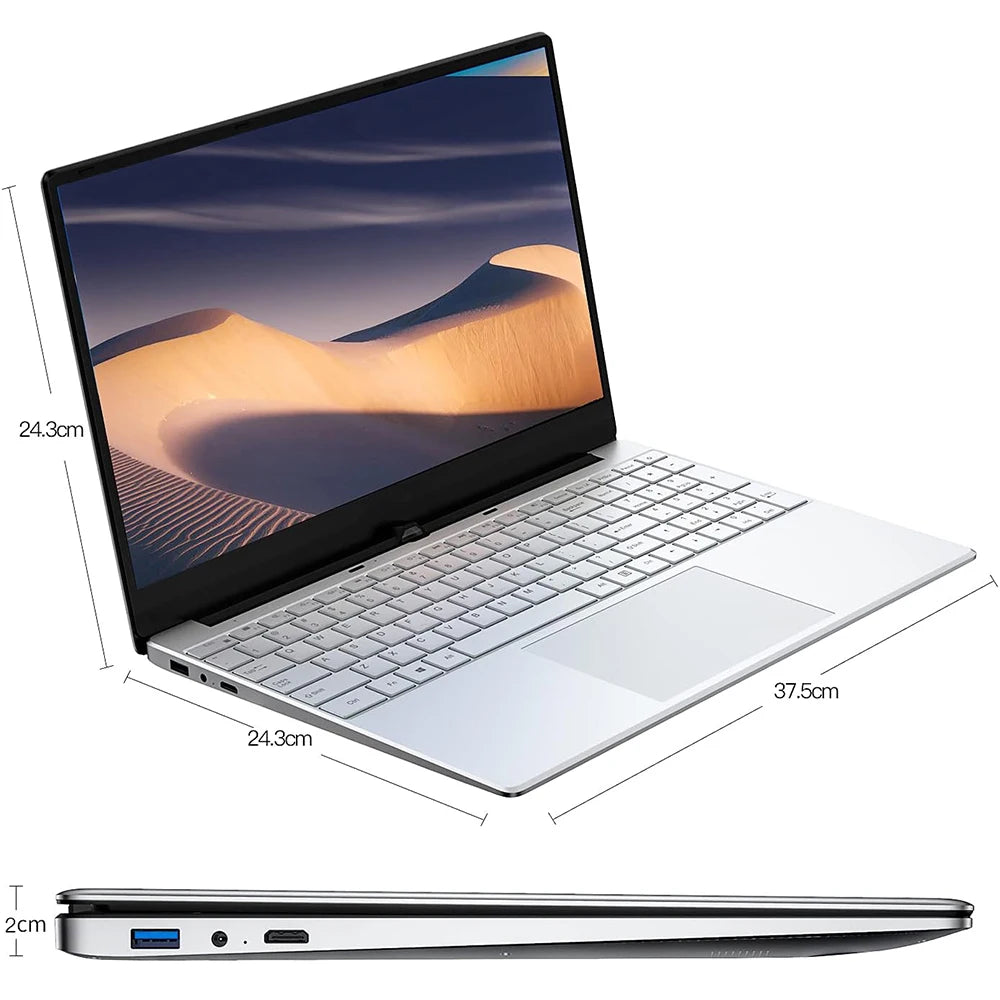 Xiaman 15.6" Laptop Computer intel Pentium 7505 Windows 11 Dual Core Laptops Portable PC Gamer Notebook with Fingerprint Unlock