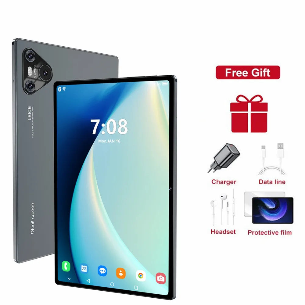 New Original 16 Pro Tablet 10 inch Android 12 5G Dual SIM Snapdragon 870 PC GPS 10000mAh HD Screen Tablets For Children Kids Tab