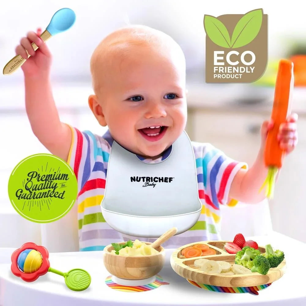 2Piece Baby Toddler Spoon Set Wooden Spoon Baby Led Weaning Soft Silicone Head BPA Free Eco Friendly Utensils Self Feeding 4-72