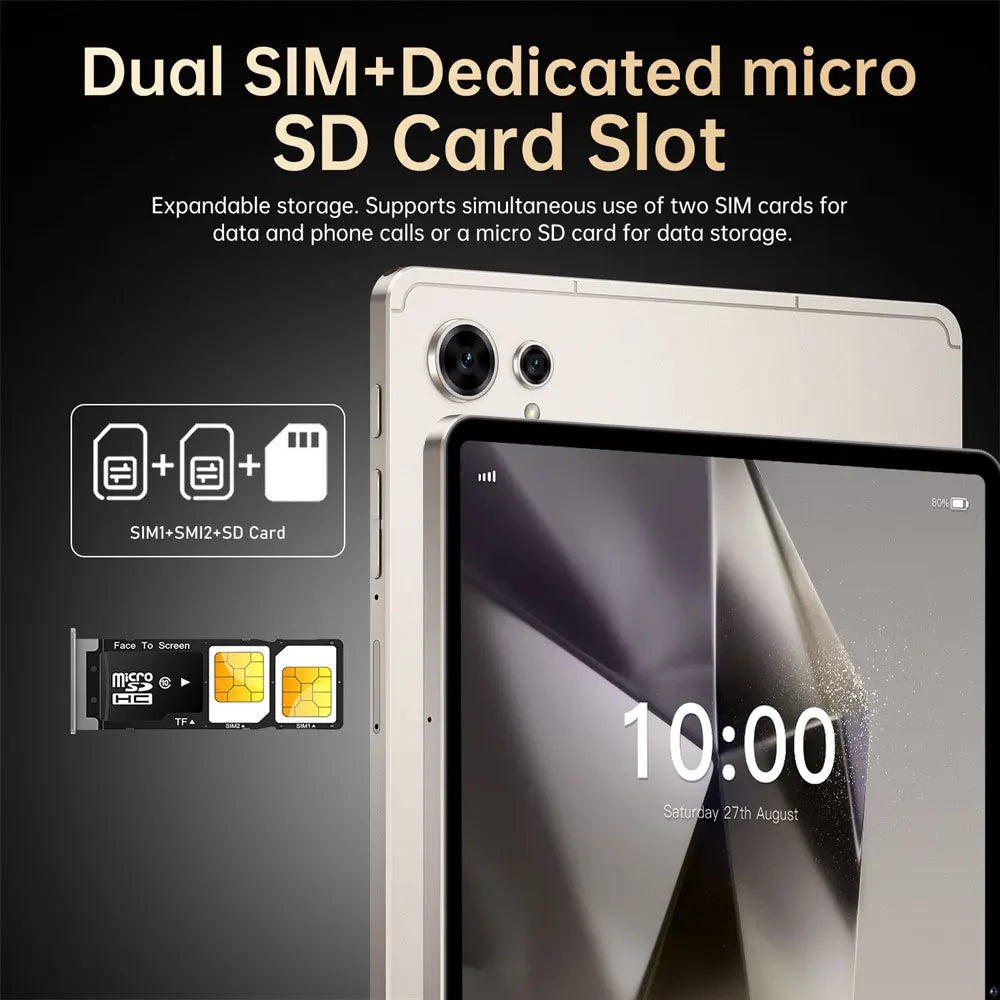 New Pad 7s pro Original 5G Dual SIM Tablets Android 15 Global Edition 22GB+2TB kids Tab Tablet PC 10000mAh With keyboard Laptop