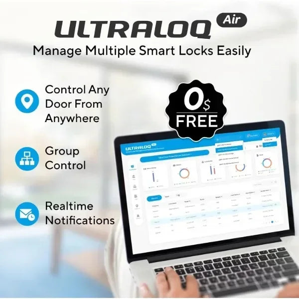 Latch 5 Built-in WiFi Smart Lock with NFC, 5-in-1 Keyless Entry Door Lock with Touch Digital Keypad, Smart Handle Lock