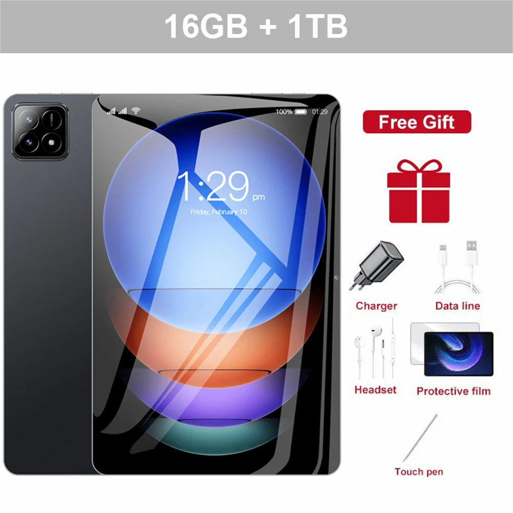 Original Pad 7s pro Tablet PC 22GB+2TB Global Version Android Global Version 10 Inch Tablets Tab 20000mah 5G Dual SIM For Kids
