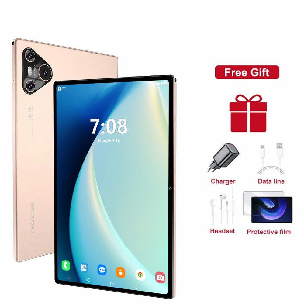 New Original 16 Pro Tablet 10 inch Android 12 5G Dual SIM Snapdragon 870 PC GPS 10000mAh HD Screen Tablets For Children Kids Tab