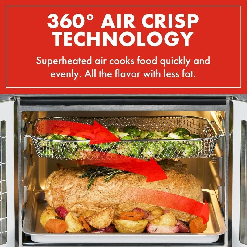 Emeril Lagasse Extra Large French Door Air Fryer Toaster Oven Combo, 24 Cooking Functions and Digital Controls,26QT Capacity