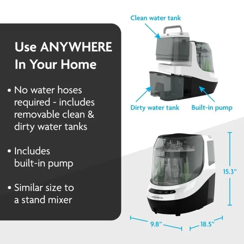 Tool Bottle Washer Pro - Baby Bottle Washer, Sterilizer + Dryer - All in One Machine Cleans Bottles Guaranteed Authentic.
