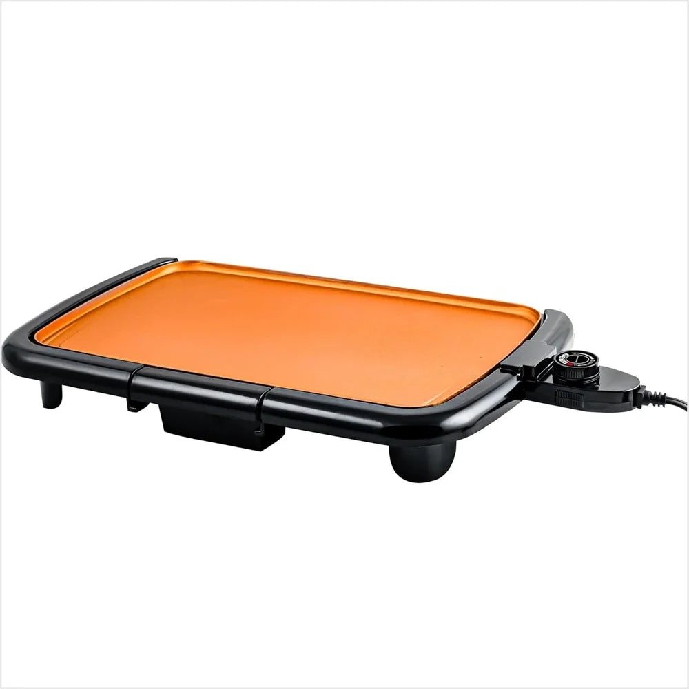 Electric Griddle Non-Stick Cooking Surface 16 x 10 Inch Portable Kitchen Appliance with Temperature Control Easy Cleanup Ideal