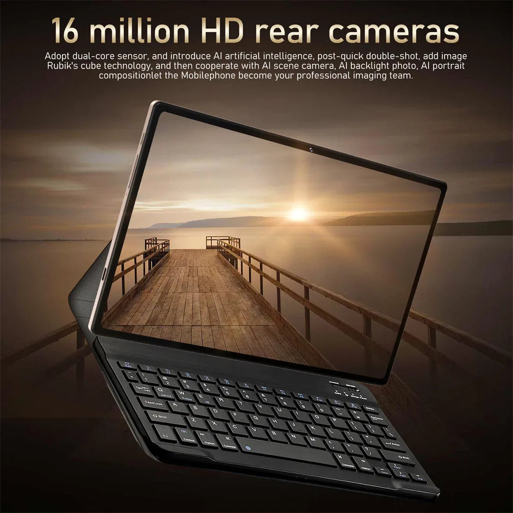 New 16 Pro Tablet 10inch Android 4K Dual SIM Snapdragon 870 Tablet PC GPS 10000mAh Global Version Tablets For Children Kids Tab