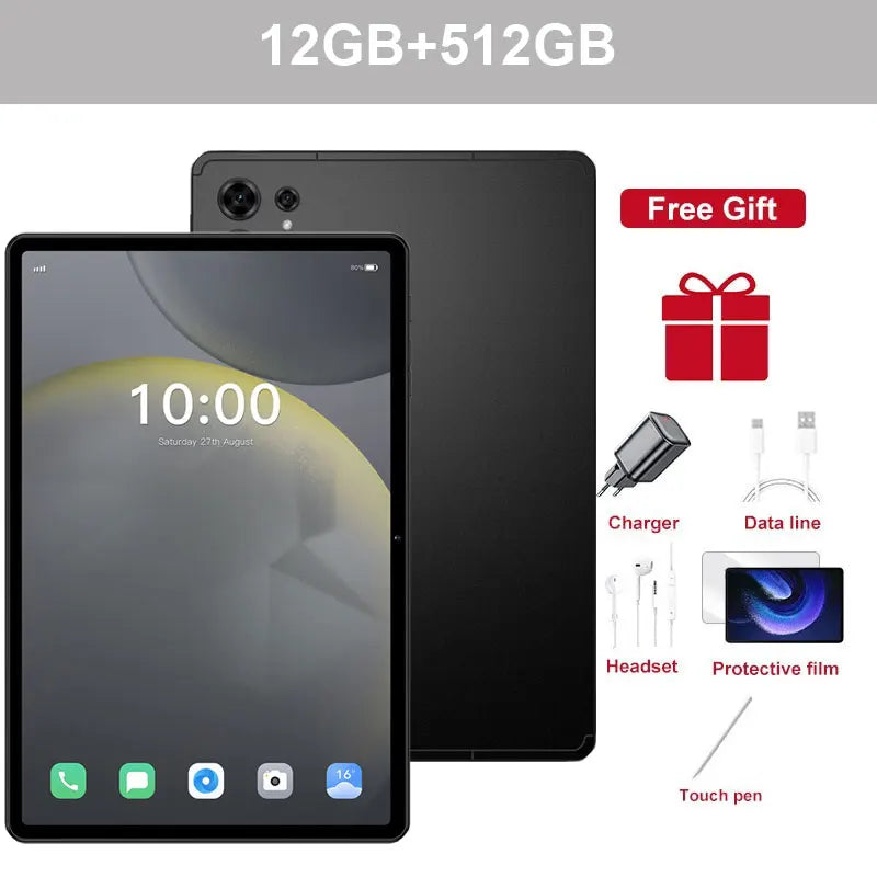 New Pad 7s pro Original 5G Dual SIM Tablets Android 15 Global Edition 22GB+2TB kids Tab Tablet PC 10000mAh With keyboard Laptop