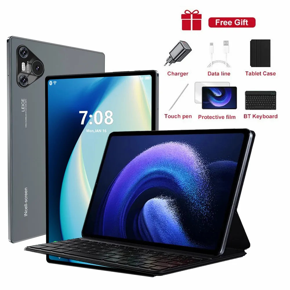 New 16 Pro Tablet 10inch Android 4K Dual SIM Snapdragon 870 Tablet PC GPS 10000mAh Global Version Tablets For Children Kids Tab